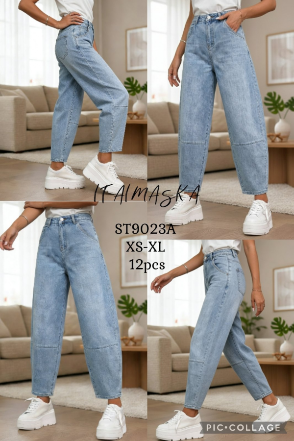 Spodnie damskie jeansy Roz XS-XL, 1 Kolor Paczka 12 szt